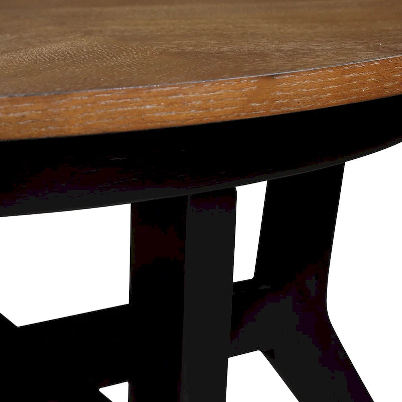 Round Wood Coffee Table — Mid-Century Farmhouse Style