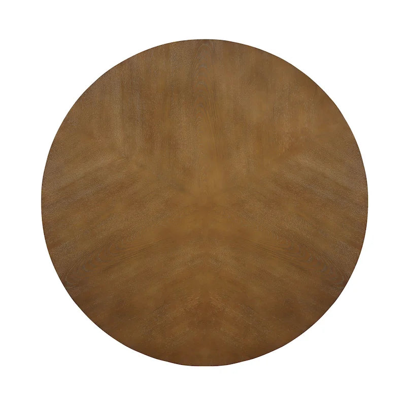 Round Wood Coffee Table — Mid-Century Farmhouse Style