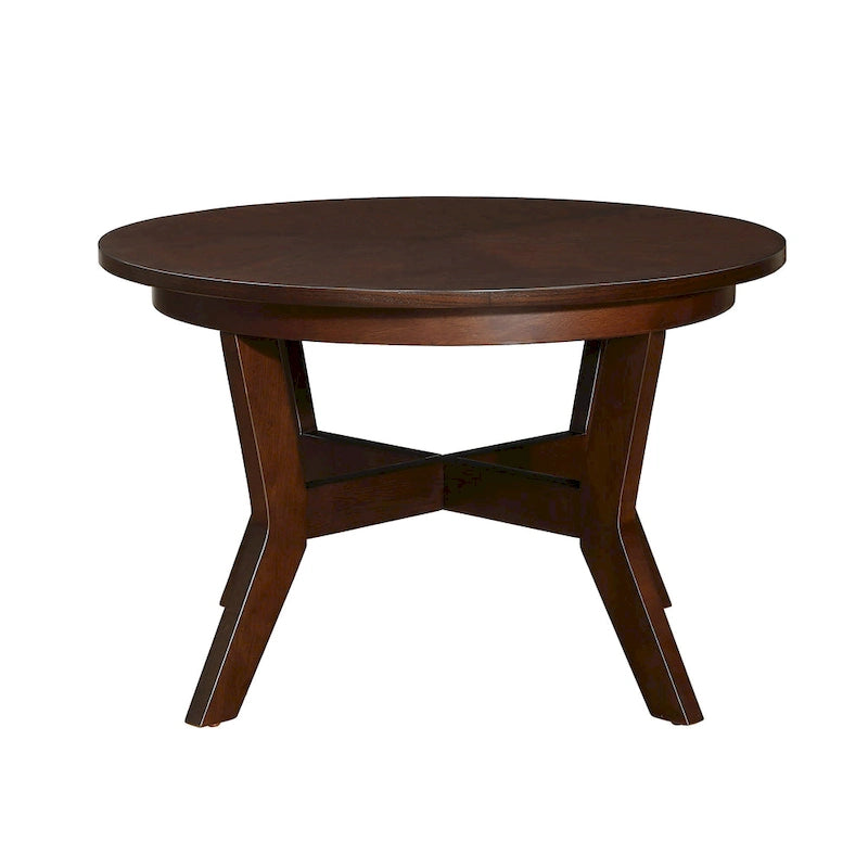 Round Wood Coffee Table — Mid-Century Farmhouse Style