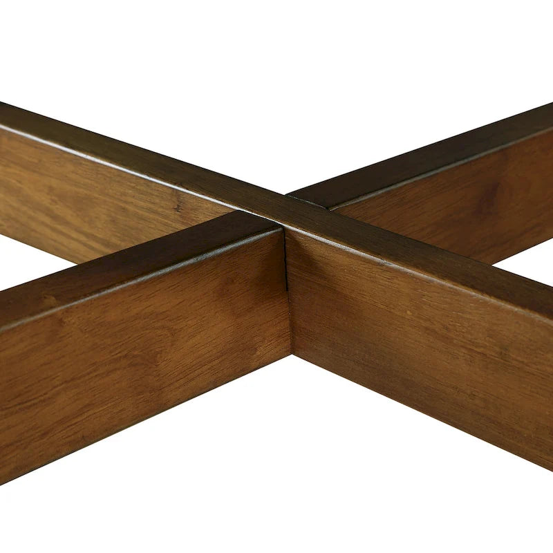 Round Wood Coffee Table — Mid-Century Farmhouse Style