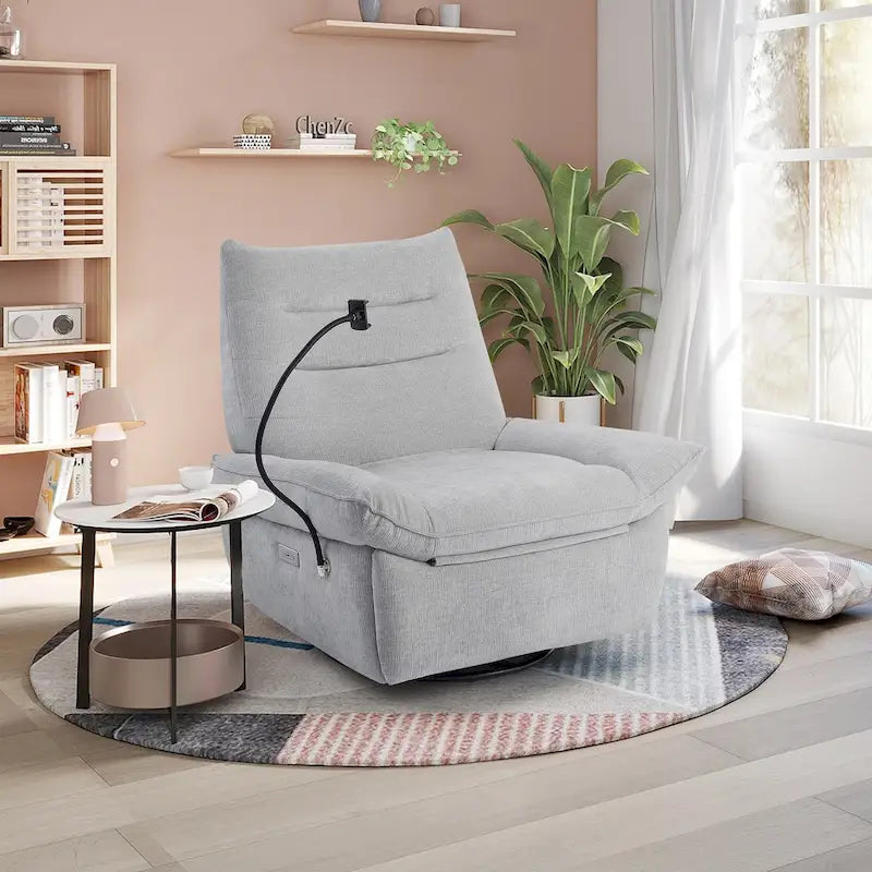 Power Recliner with Swivel, Glider & Wireless Charging