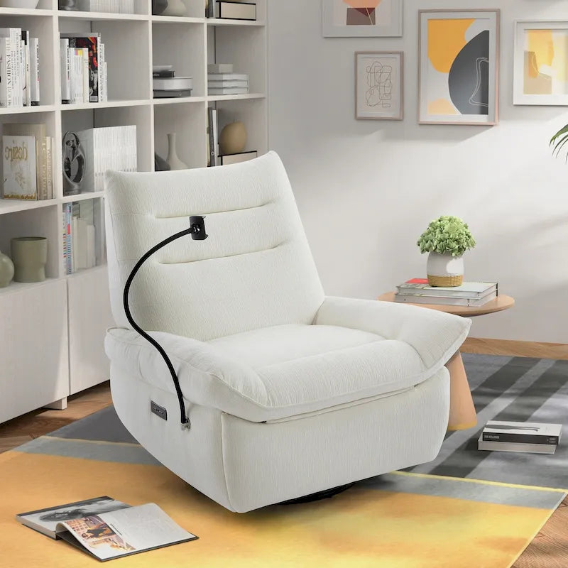 Power Recliner with Swivel, Glider & Wireless Charging
