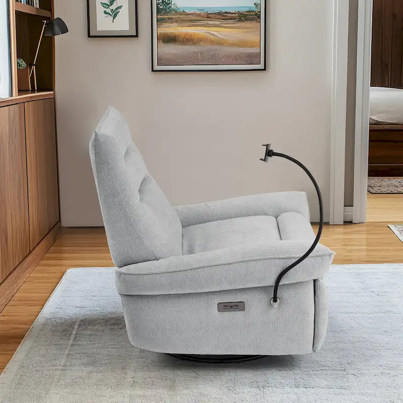 Power Recliner with Swivel, Glider & Wireless Charging