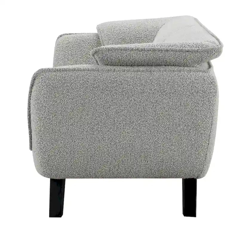 Boucle Loveseat with Pocket Coil Cushions