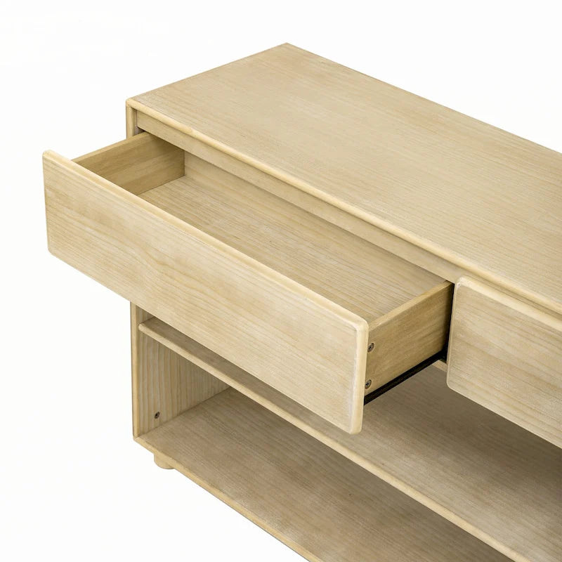 Console Table with 2 Drawers & 2 Shelves