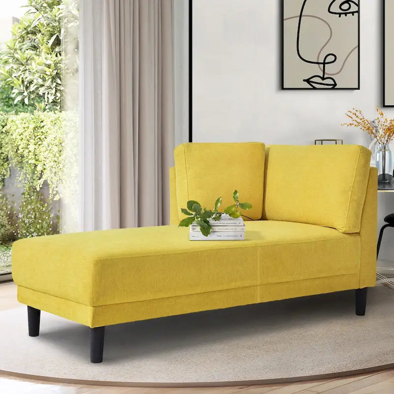 Corner Chaise Lounge with Pocket Spring Cushion & Modern Arm