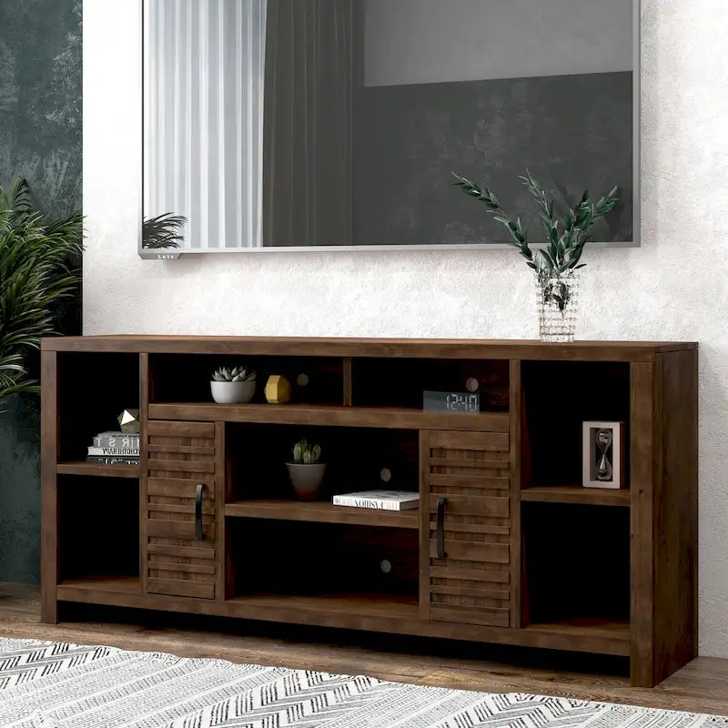 Bridgevine Home Sausalito 74 inch TV Stand Console for TVs up to 85 inches, No Assembly Required
