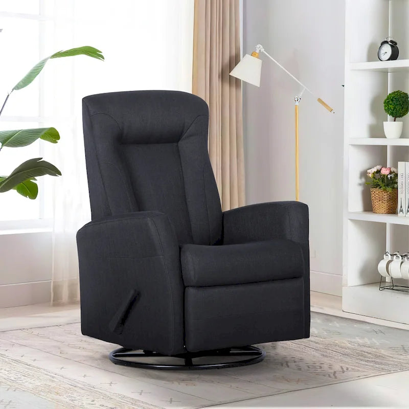 Swivel Glider Recliner Chair with Full Chaise Pad