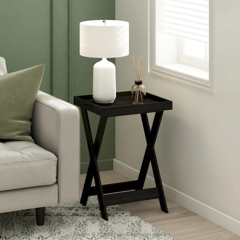 Side Table with Removable Serving Tray Top