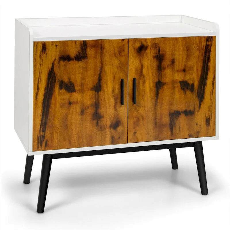 Sideboard Storage Cabinet with 2 Doors & Metal Legs