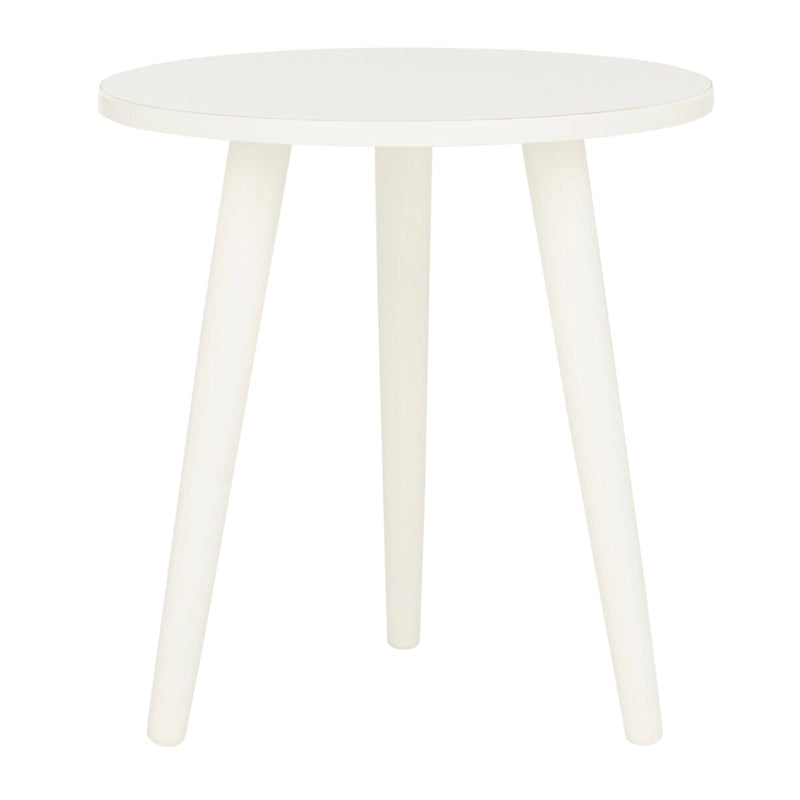 Round Pine Wood Accent Table