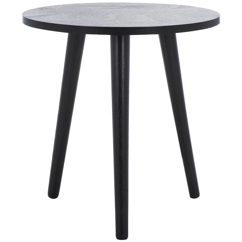 Round Pine Wood Accent Table