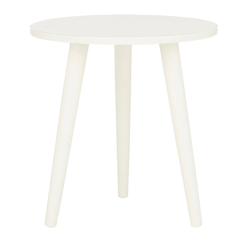 Round Pine Wood Accent Table