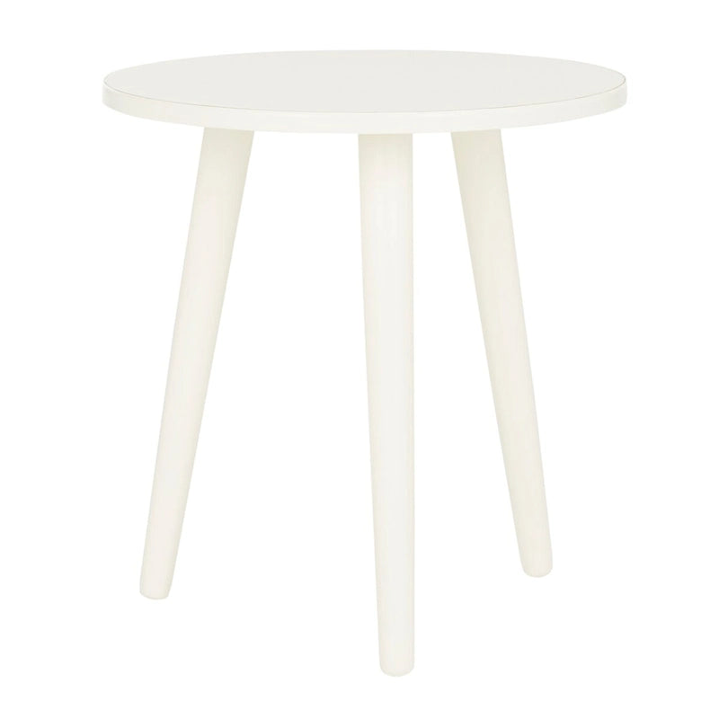 Round Pine Wood Accent Table