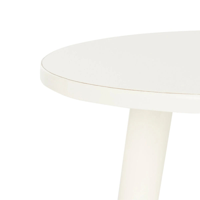 Round Pine Wood Accent Table