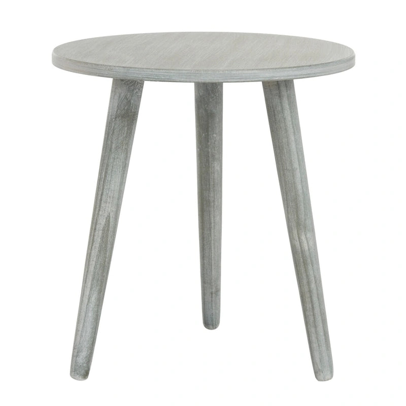 Round Pine Wood Accent Table