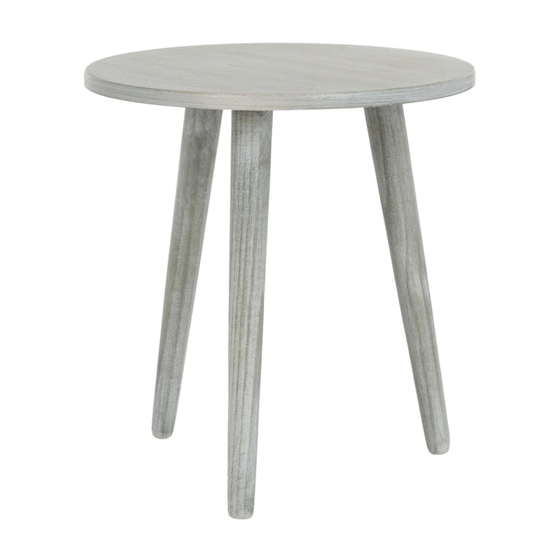 Round Pine Wood Accent Table