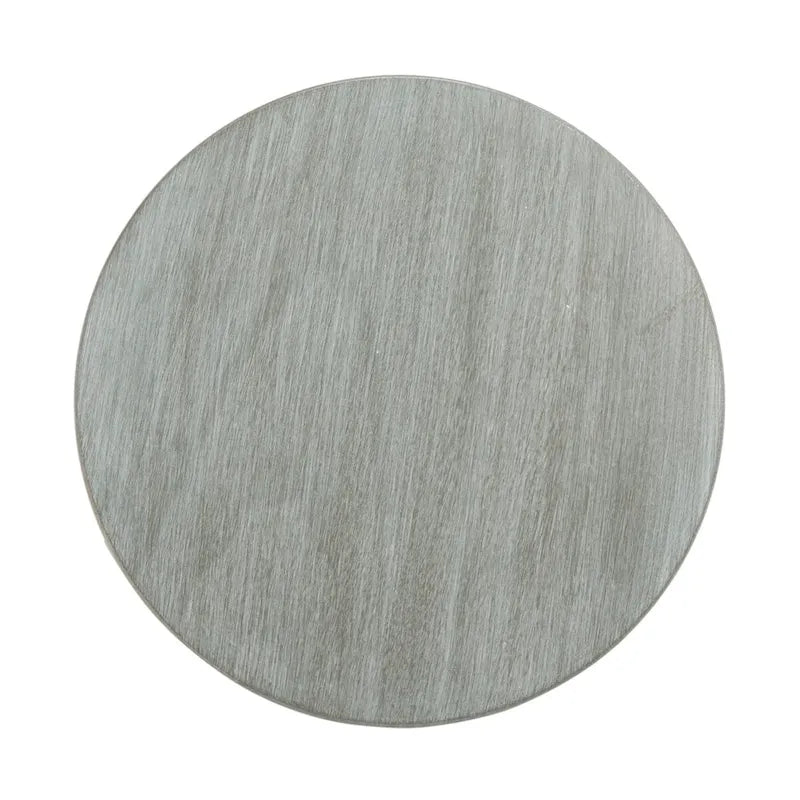 Round Pine Wood Accent Table