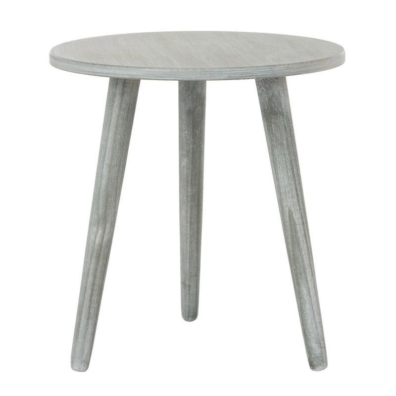 Round Pine Wood Accent Table
