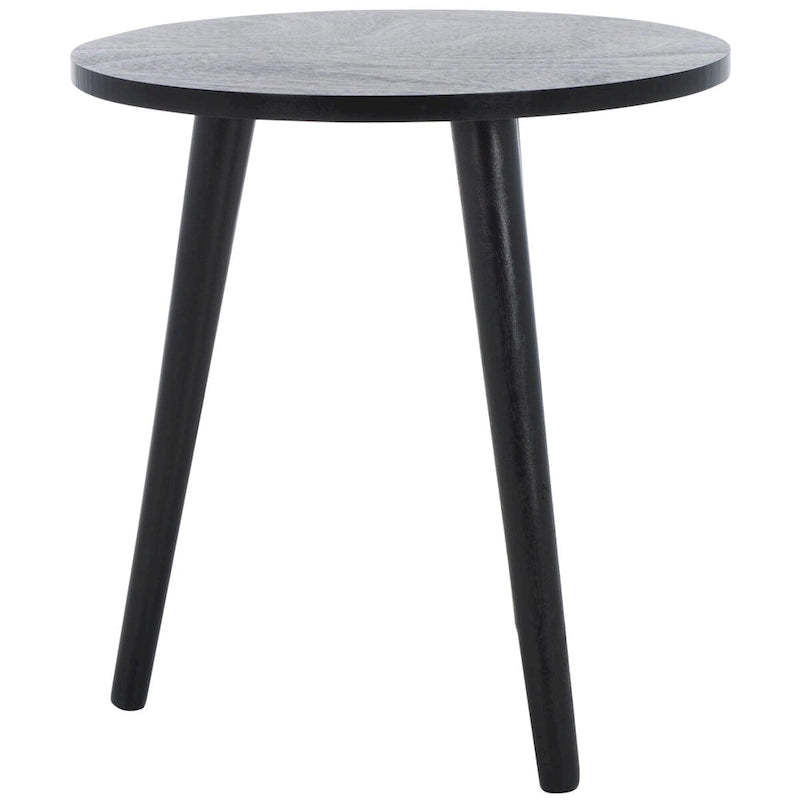 Round Pine Wood Accent Table