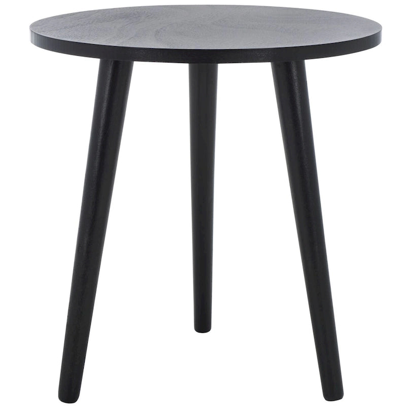 Round Pine Wood Accent Table