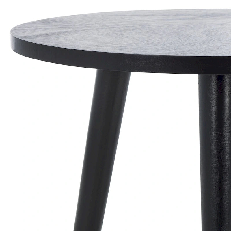 Round Pine Wood Accent Table