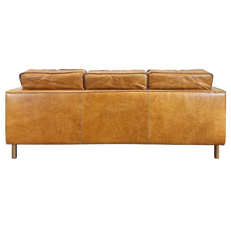 Genuine Leather Minimalist Sofa