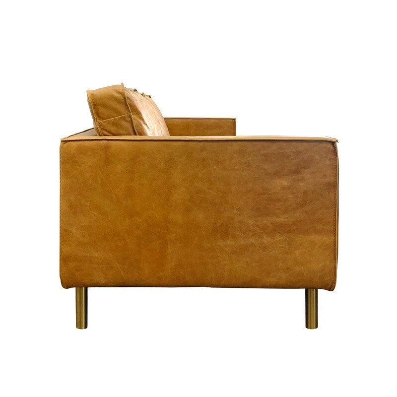 Genuine Leather Minimalist Sofa