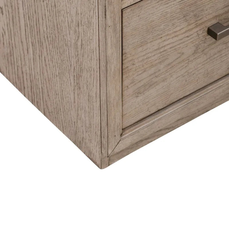 TV Console & Floating Entertainment Deck with Drawers — Burnished Beige