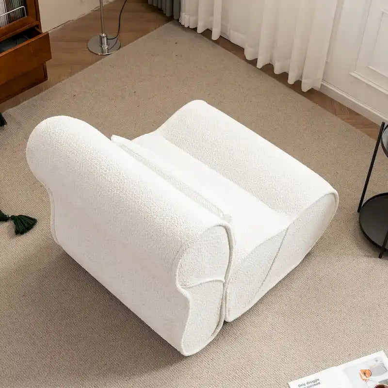 Granulated Velvet Recliner Lounge Chair with Lumbar Cushion