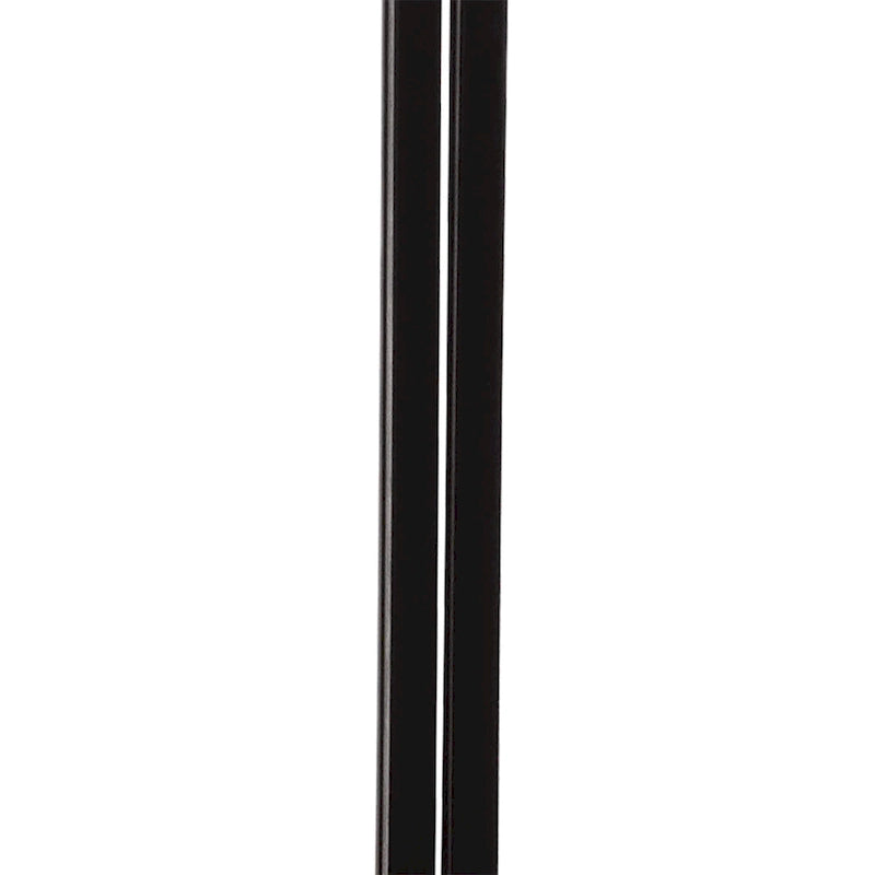 Glass Top Accent Table with Black Metal Column & Marble Pedestal Base