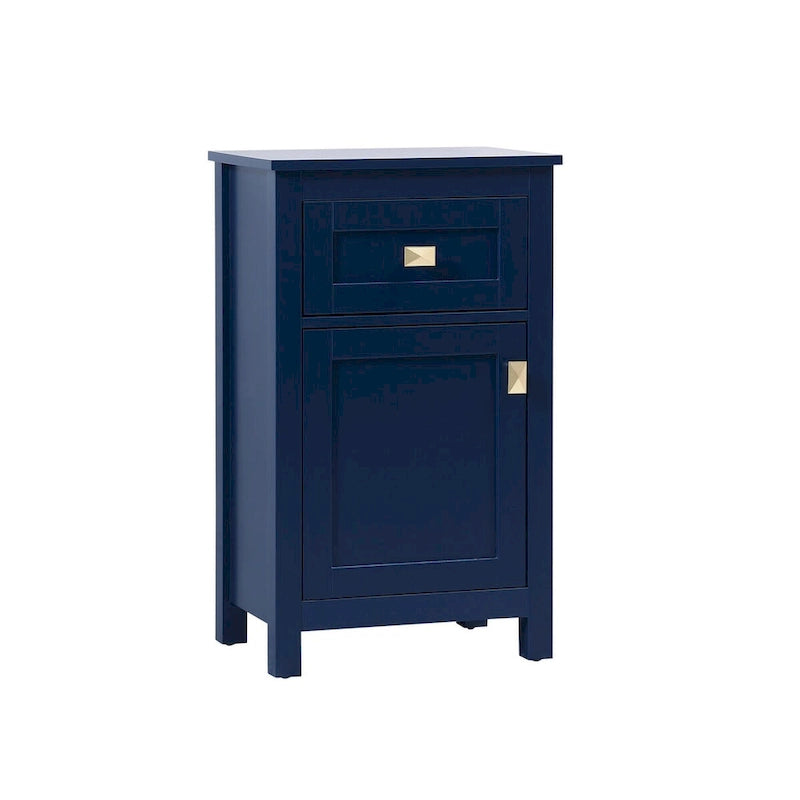 Freestanding Bathroom Storage Cabinet with Drawer & Soft-Close Door