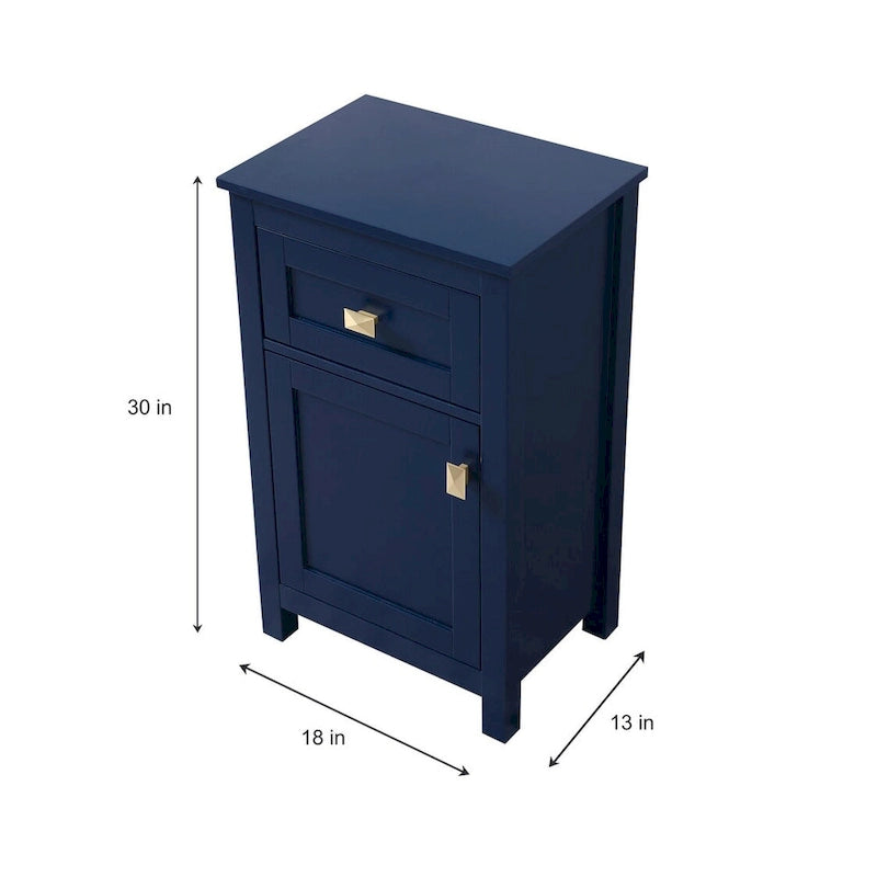 Freestanding Bathroom Storage Cabinet with Drawer & Soft-Close Door