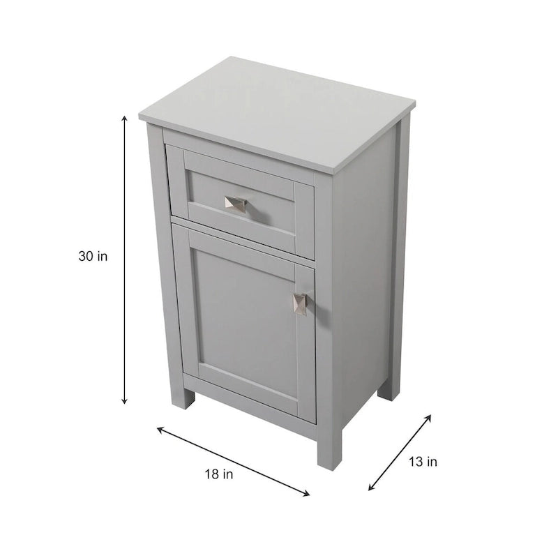 Freestanding Bathroom Storage Cabinet with Drawer & Soft-Close Door