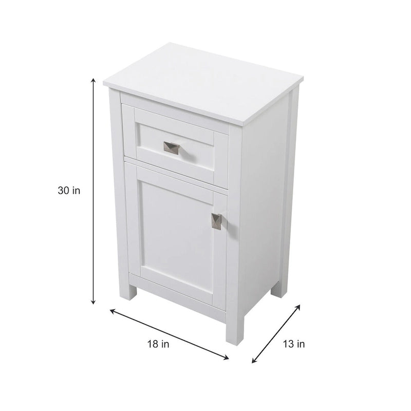 Freestanding Bathroom Storage Cabinet with Drawer & Soft-Close Door