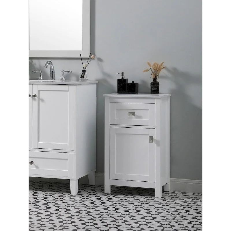 Freestanding Bathroom Storage Cabinet with Drawer & Soft-Close Door
