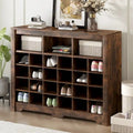 24 Shoe Cubby Console, Shoe Cabinet with Curved Base, Versatile Sideboard with High-quality for Hallway, Bedroom, Living Room