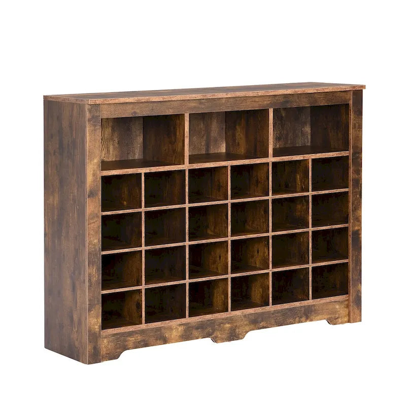 24 Shoe Cubby Console, Shoe Cabinet with Curved Base, Versatile Sideboard with High-quality for Hallway, Bedroom, Living Room